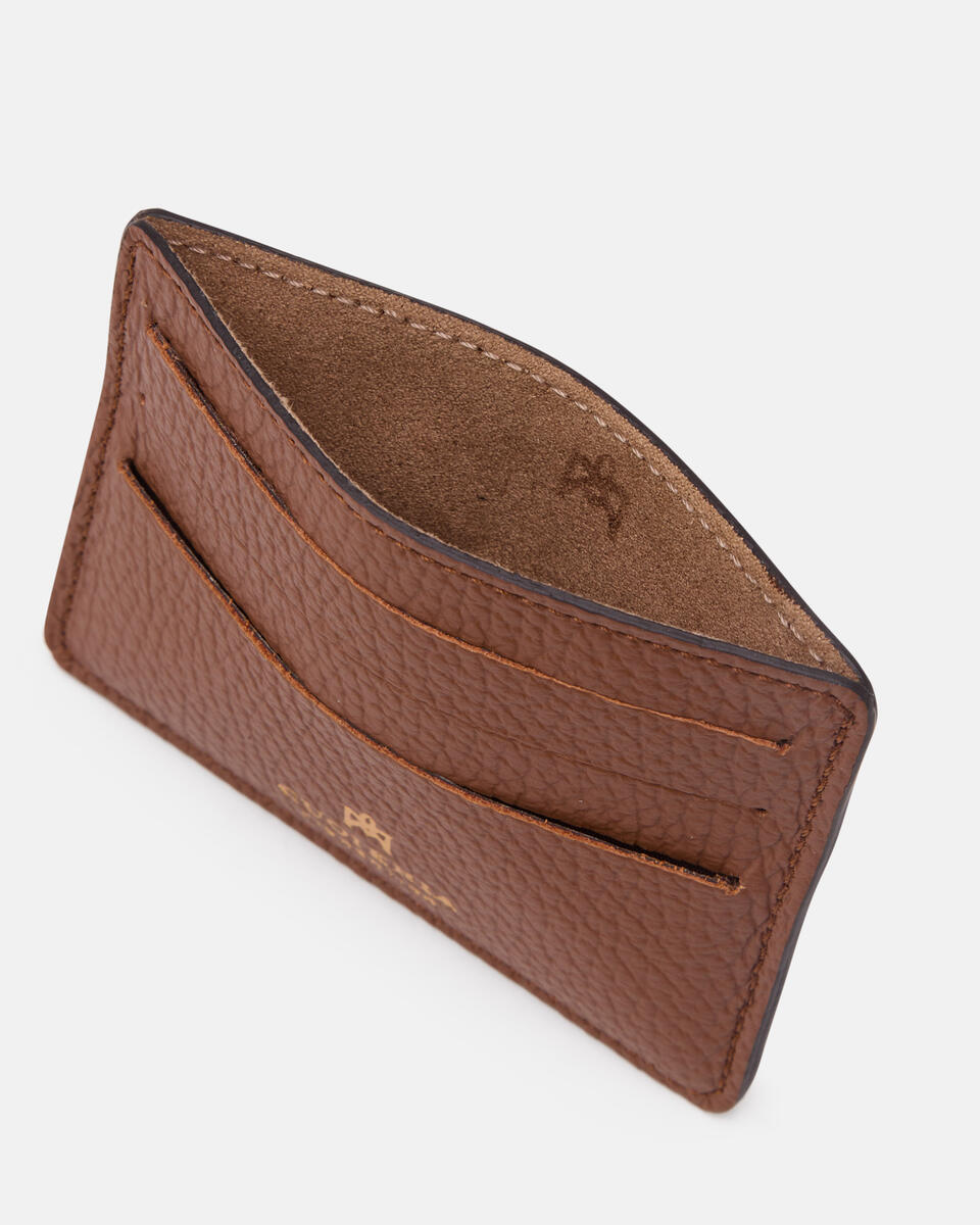 Porta carte di credito con aperturaporta banconote Dollaro Caramel  - Portafogli Donna - Portafogli Donna - Portafogli - Cuoieria Fiorentina