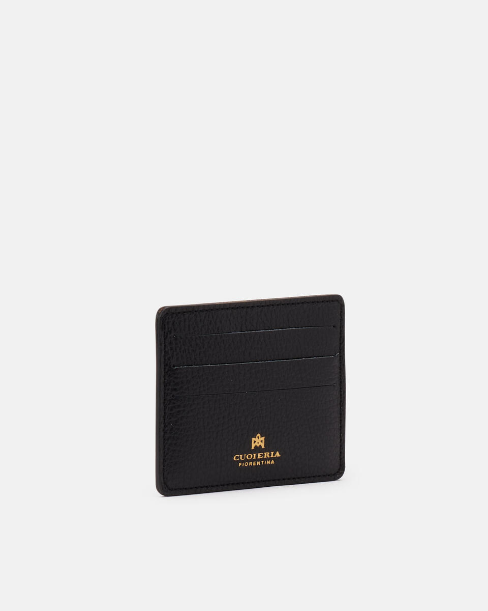 Porta carte di credito con aperturaporta banconote Dollaro Nero  - Portafogli Donna - Portafogli Donna - Portafogli - Cuoieria Fiorentina