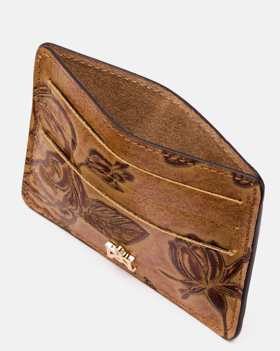 Card holder Beige  - Women's Wallets - Women's Wallets - Wallets - Cuoieria Fiorentina