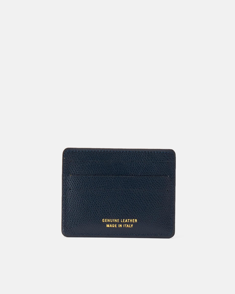 Bella porta carte di credito con apertura porta banconote Navy  - Portafogli Donna - Portafogli Donna - Portafogli - Cuoieria Fiorentina