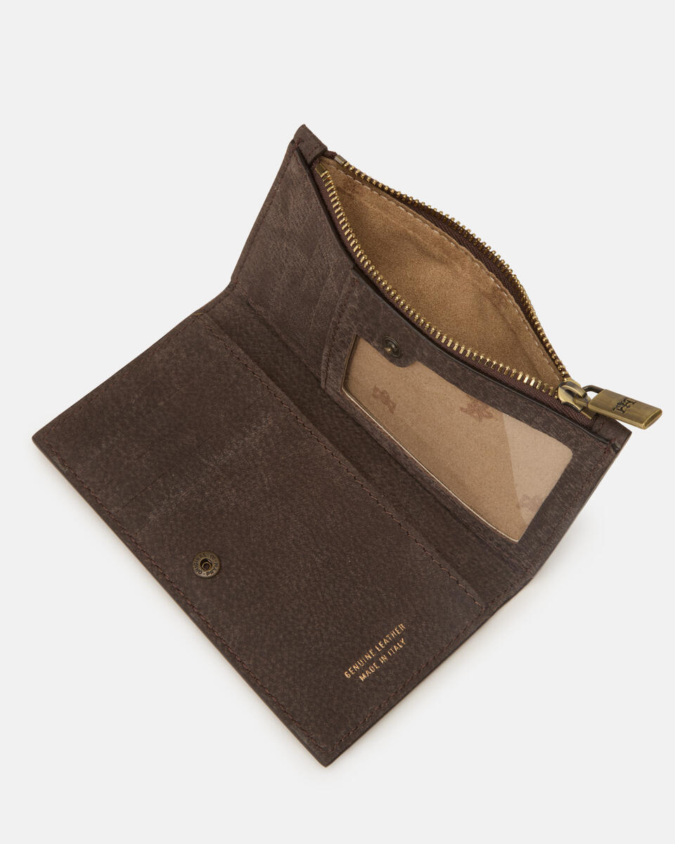 Vertical card holder Chocolate  - Women's Wallets - Women's Wallets - Wallets - Cuoieria Fiorentina