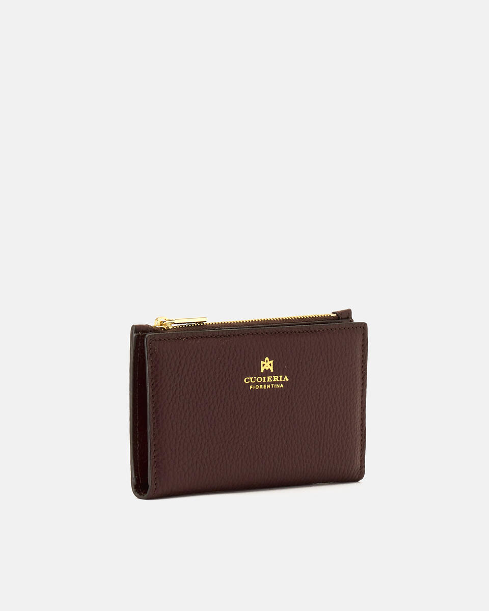 Vertical card holder Coffee  - Women's Wallets - Women's Wallets - Wallets - Cuoieria Fiorentina