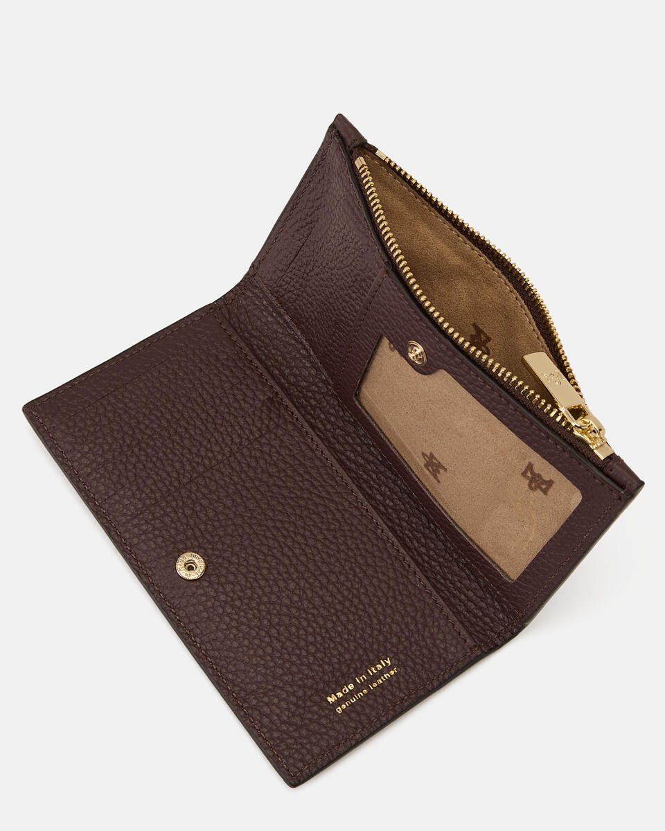 Vertical card holder Coffee  - Women's Wallets - Women's Wallets - Wallets - Cuoieria Fiorentina