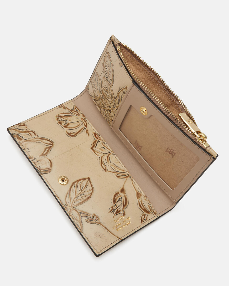 Vertical card holder Taupe  - Women's Wallets - Women's Wallets - Wallets - Cuoieria Fiorentina