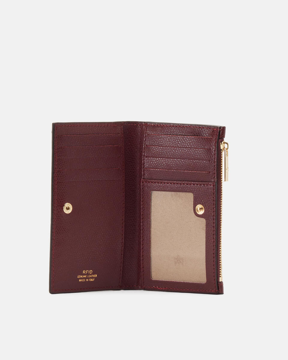Vertical card holder Bordeaux  - Women's Wallets - Women's Wallets - Wallets - Cuoieria Fiorentina