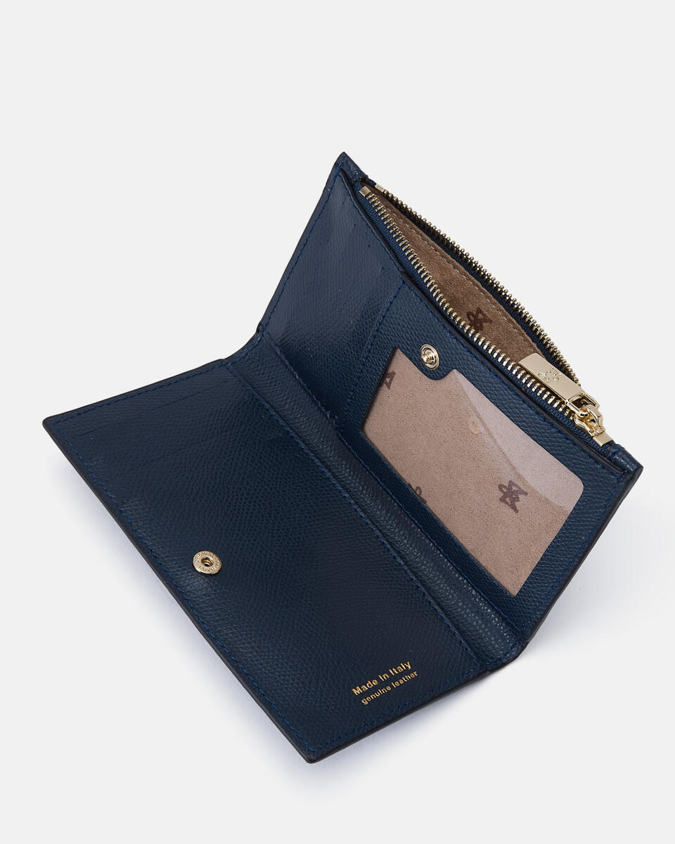 Vertical card holder Navy  - Women's Wallets - Women's Wallets - Wallets - Cuoieria Fiorentina