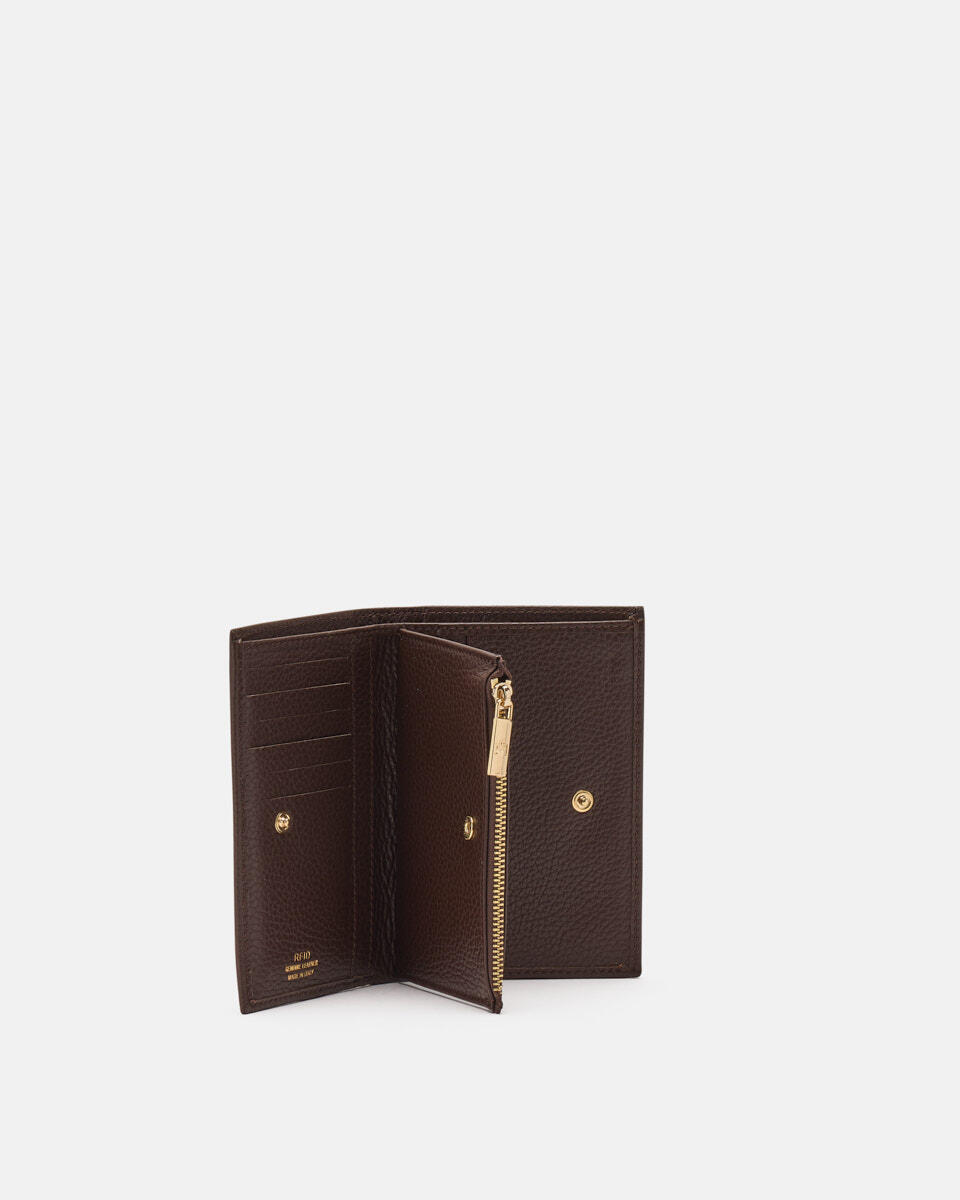 Vertical wallet Chocolate  - Women's Wallets - Women's Wallets - Wallets - Cuoieria Fiorentina