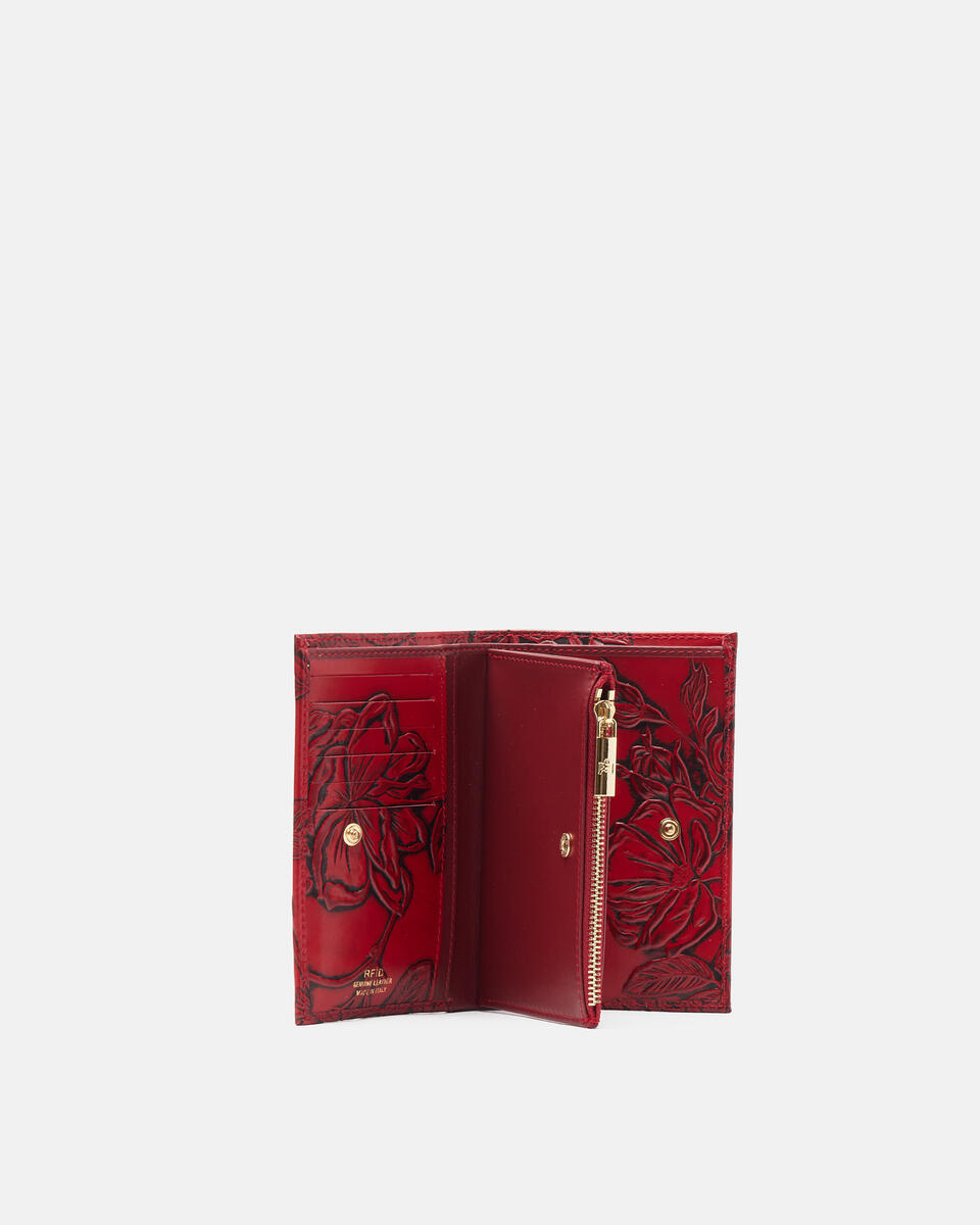 Vertical wallet Red  - Women's Wallets - Women's Wallets - Wallets - Cuoieria Fiorentina