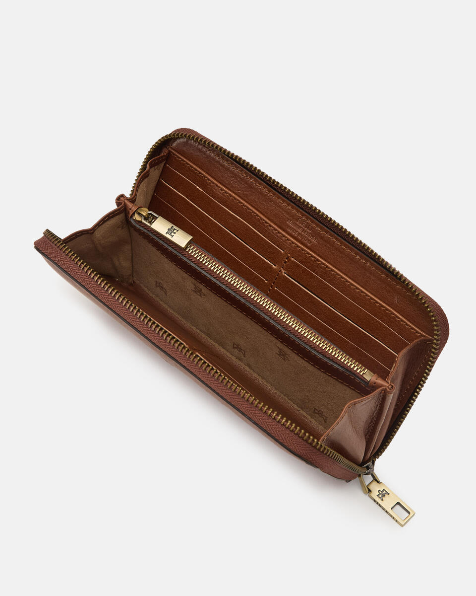 Zip around wallet Brown  - Women's Wallets - Women's Wallets - Wallets - Cuoieria Fiorentina
