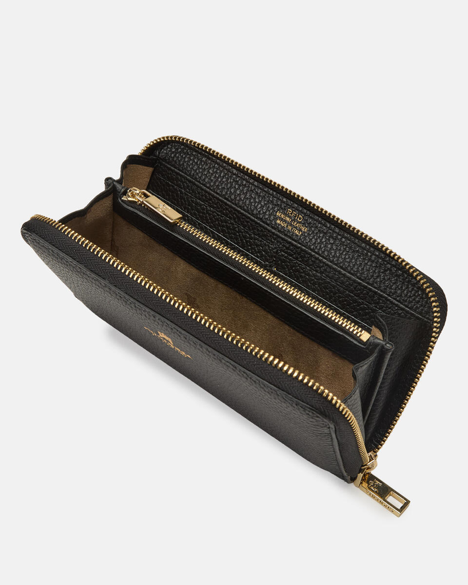 Zip around wallet Black  - Women's Wallets - Women's Wallets - Wallets - Cuoieria Fiorentina