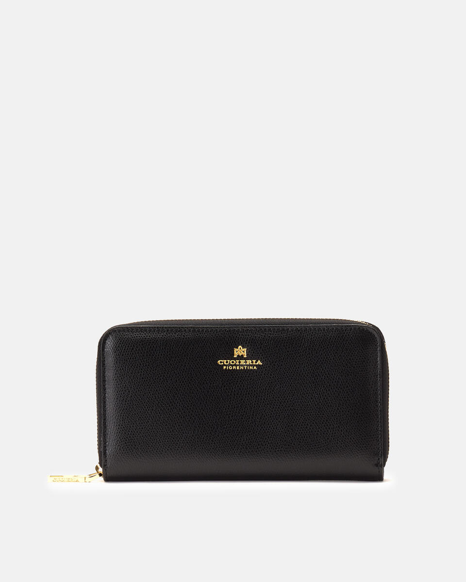 Zip around wallet Black  - Women's Wallets - Women's Wallets - Wallets - Cuoieria Fiorentina