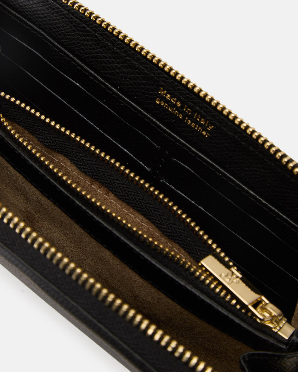 Zip around wallet Black  - Women's Wallets - Women's Wallets - Wallets - Cuoieria Fiorentina