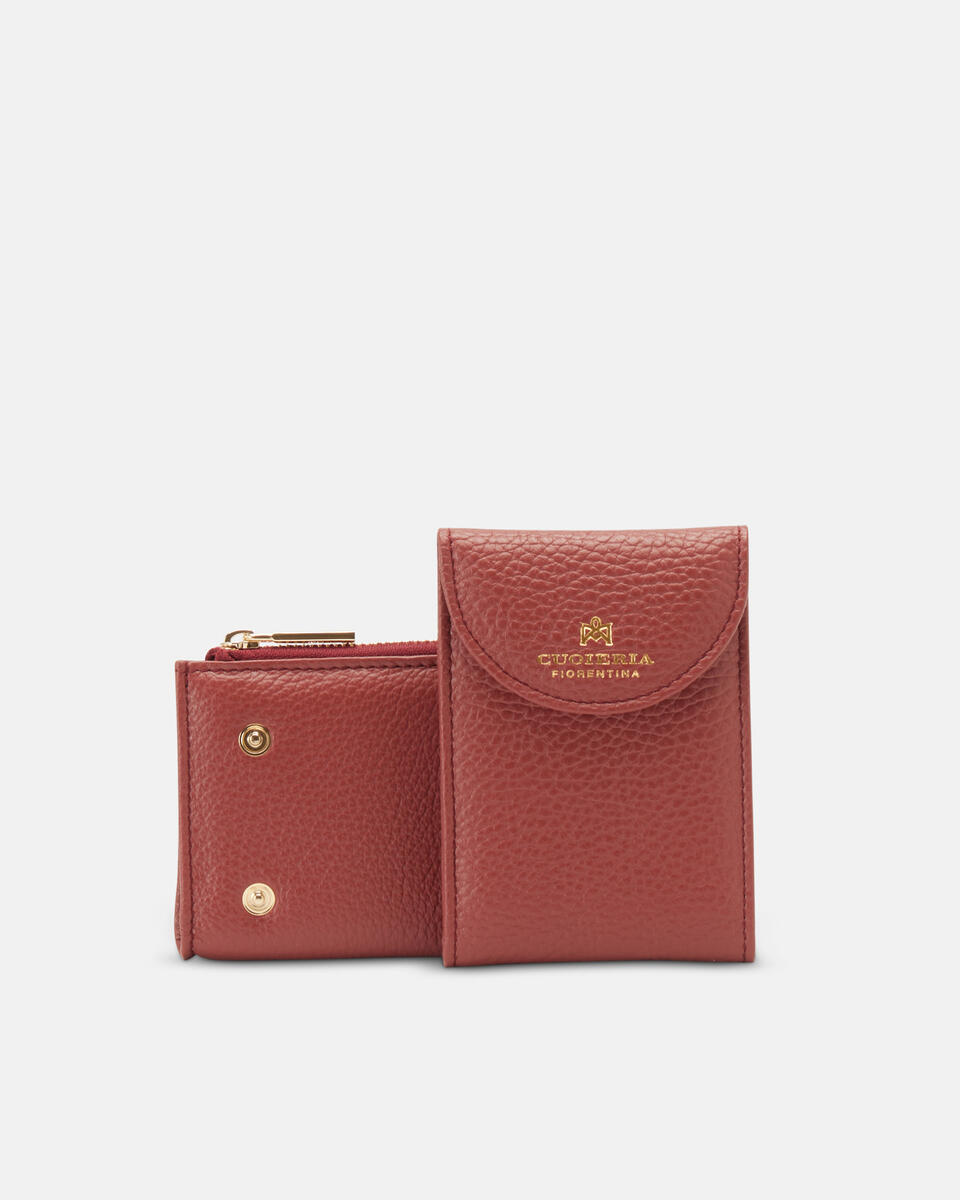 Portafoglio 2 in 1 p.monete staccabile Rosewood  - Accessori - Special Price - Cuoieria Fiorentina