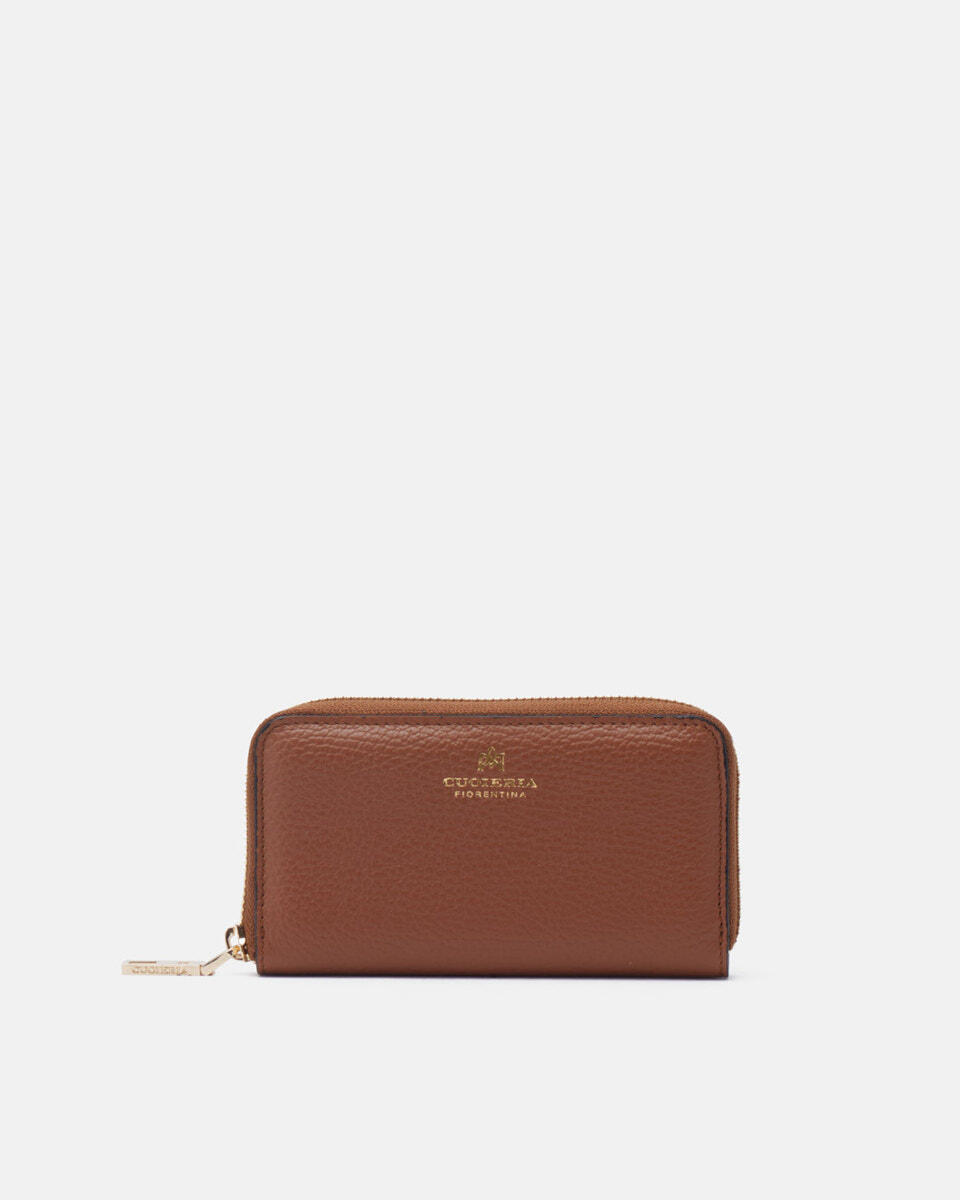 Portafoglio Small Zip Around Caramel  - Portafogli Donna - Portafogli Donna - Portafogli - Cuoieria Fiorentina