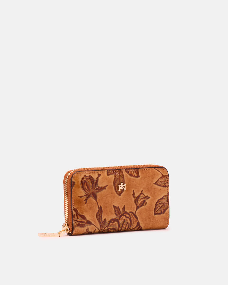 Portafoglio Small Zip Around Mimì Beige  - Portafogli Donna - Portafogli Donna - Portafogli - Cuoieria Fiorentina