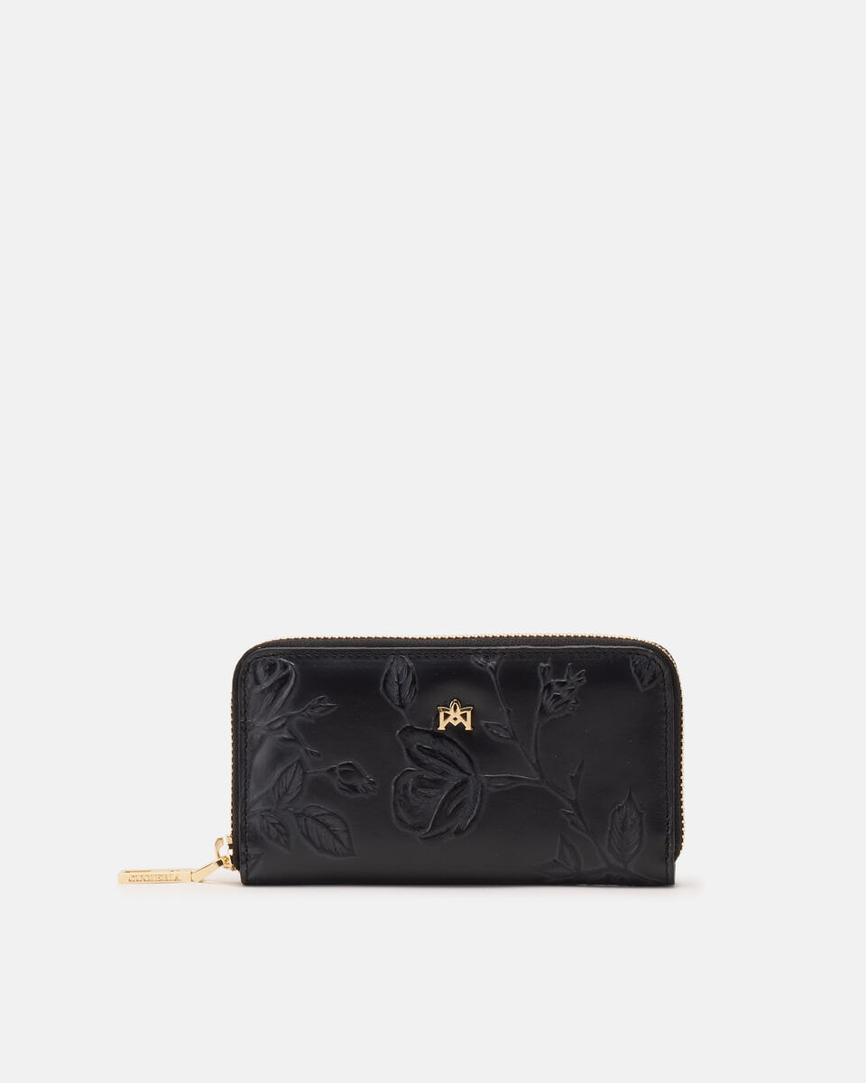 MINI ZIP AROUND WALLET Black  - Women's Wallets - Women's Wallets - Wallets - Cuoieria Fiorentina