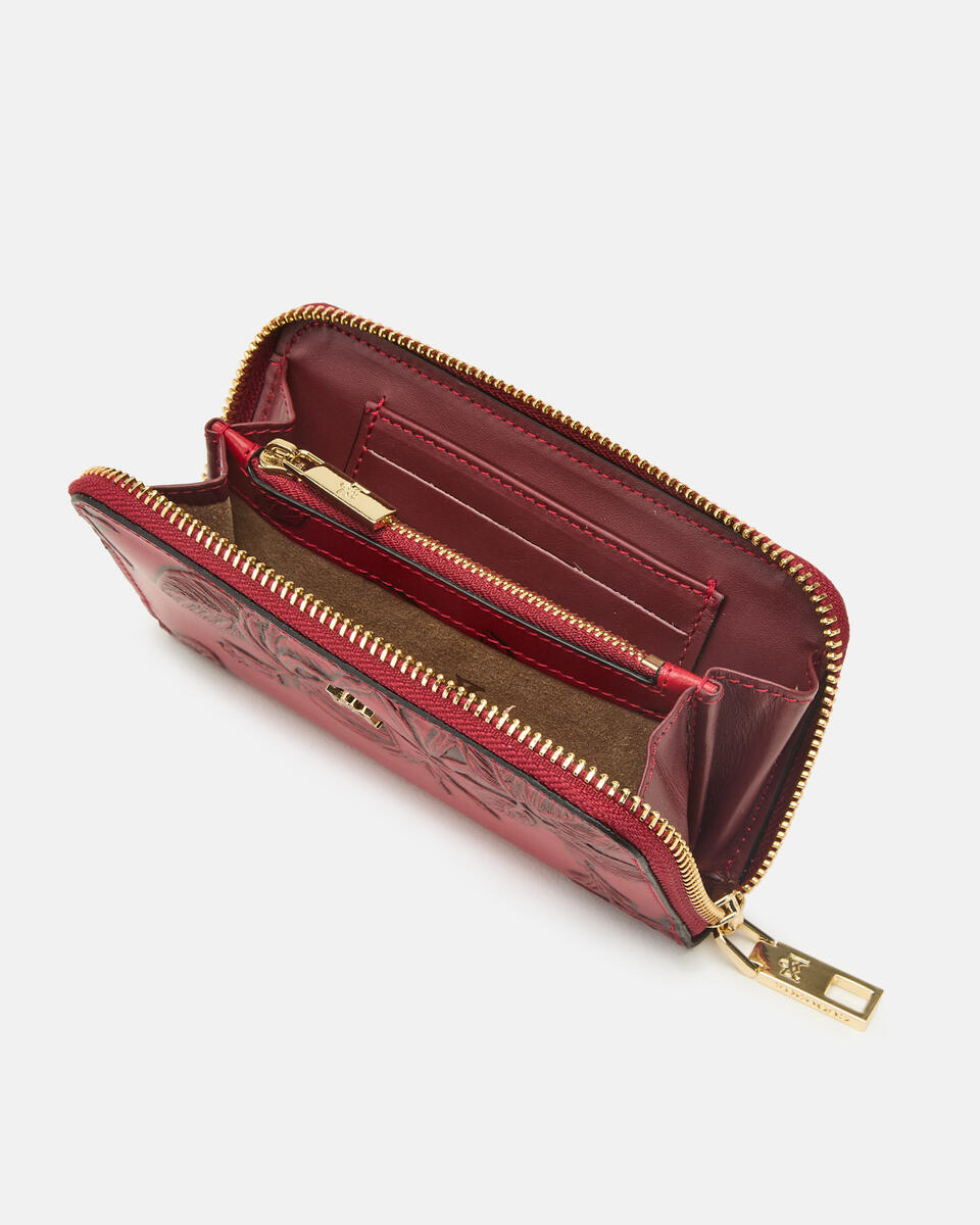 MINI ZIP AROUND WALLET Red  - Women's Wallets - Women's Wallets - Wallets - Cuoieria Fiorentina