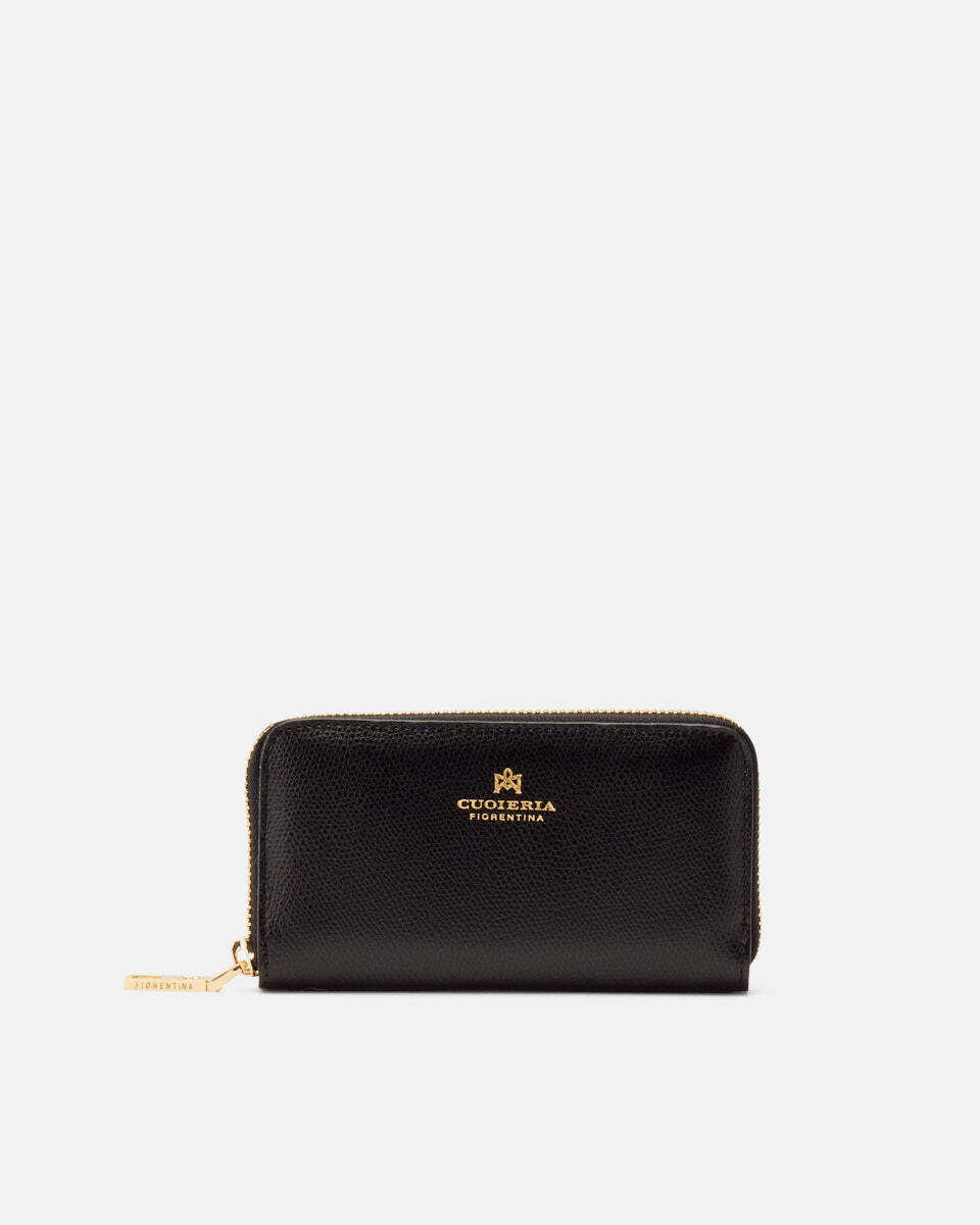 MINI ZIP AROUND WALLET Black  - Women's Wallets - Women's Wallets - Wallets - Cuoieria Fiorentina