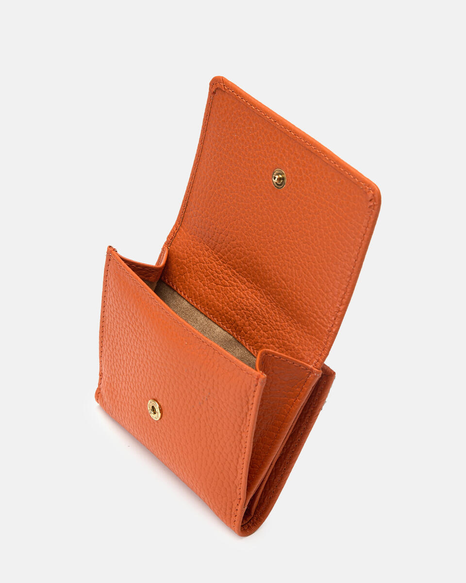 Small flap wallet Arancio  - Portafogli Donna - Portafogli Donna - Portafogli - Cuoieria Fiorentina
