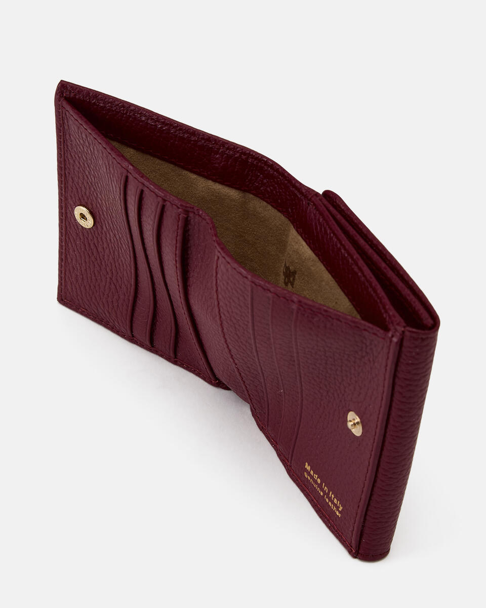 Small flap wallet Bordeaux  - Portafogli Donna - Portafogli Donna - Portafogli - Cuoieria Fiorentina