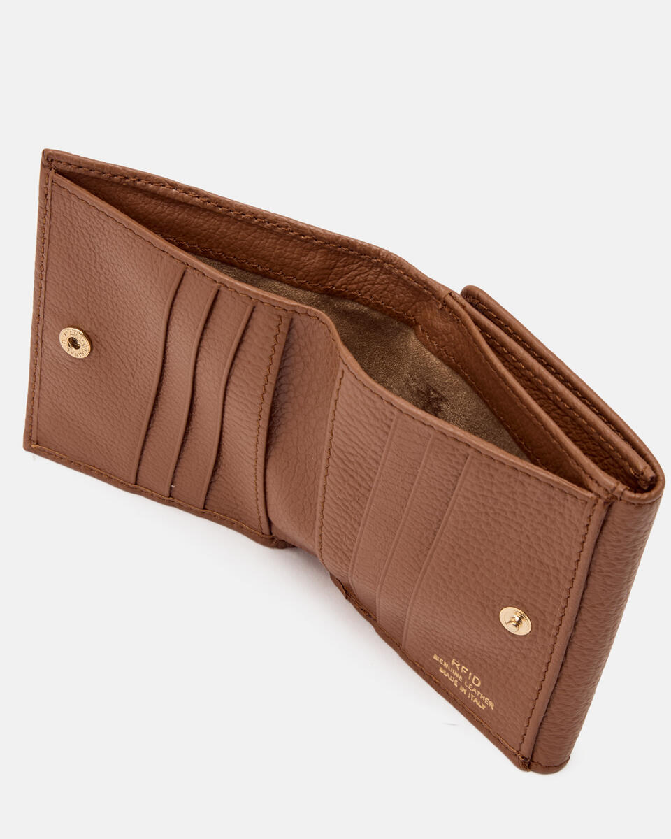 Small flap wallet Caramel  - Portafogli Donna - Portafogli Donna - Portafogli - Cuoieria Fiorentina