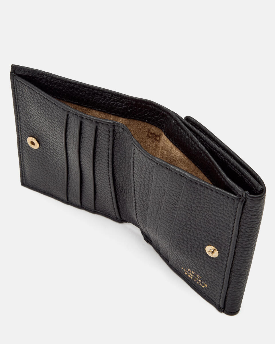 Small flap wallet Nero  - Portafogli Donna - Portafogli Donna - Portafogli - Cuoieria Fiorentina