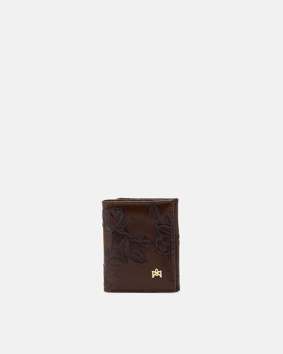 Small flap wallet mimì Mogano  - Portafogli Donna - Portafogli Donna - Portafogli - Cuoieria Fiorentina