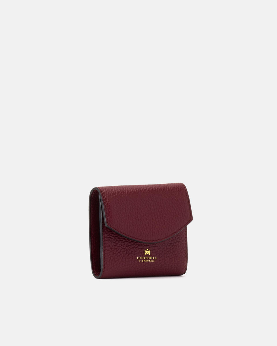 Portafoglio bifold con portamonete Bordeaux  - Portafogli Donna - Portafogli Donna - Portafogli - Cuoieria Fiorentina