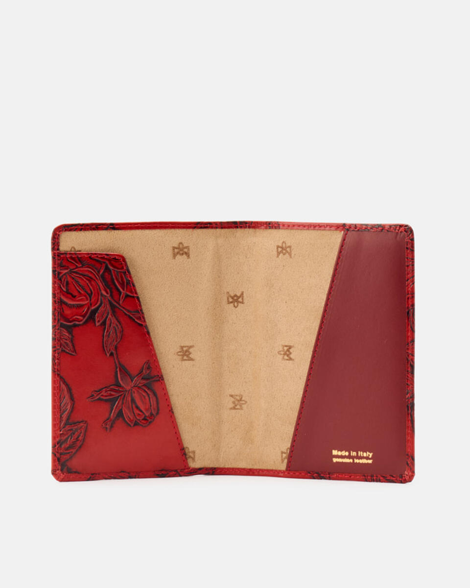 Portapassaporto Rosso  - Accessori Da Viaggio - Borse Da Viaggio - Cuoieria Fiorentina