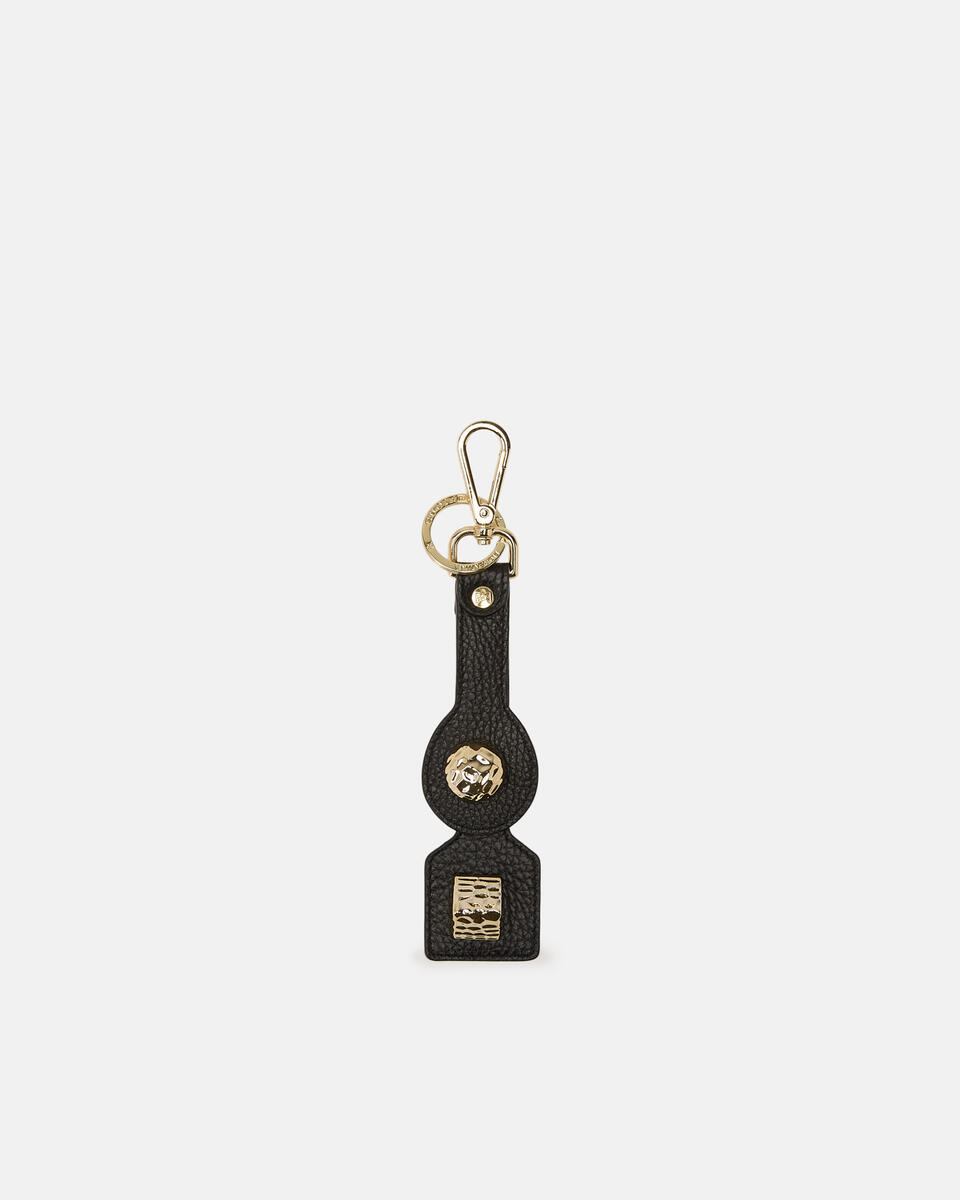 Portachiavi Twin in pelle con borchie Nero  - Portachiavi Donna - Accessori Donna - Accessori - Cuoieria Fiorentina
