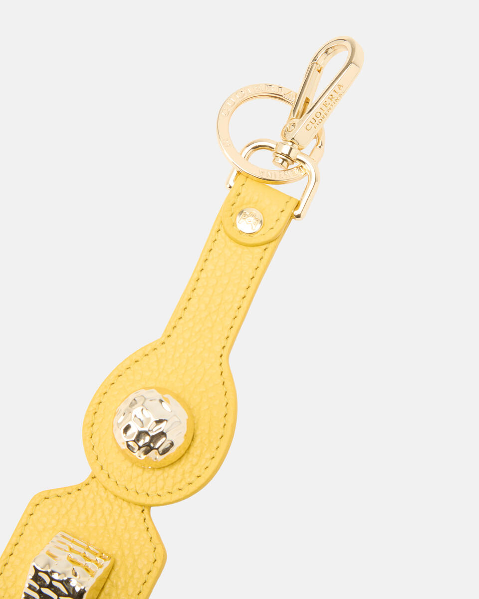 Portachiavi Twin in pelle con borchie Soleil  - Portachiavi Donna - Accessori Donna - Accessori - Cuoieria Fiorentina