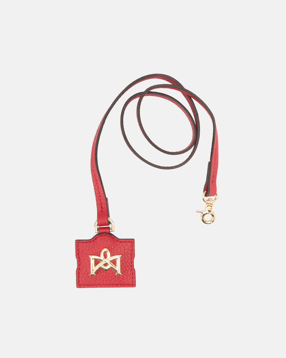 LEATHER CHARM Tomato  - Key Holders - Women's Accessories - Accessories - Cuoieria Fiorentina
