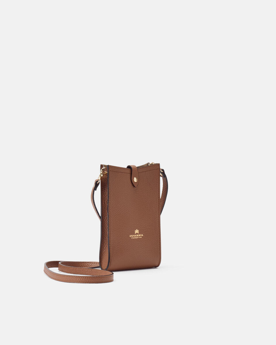 PHONE BAG Caramel  - Phone Bags - Women's Accessories - Accessories - Cuoieria Fiorentina