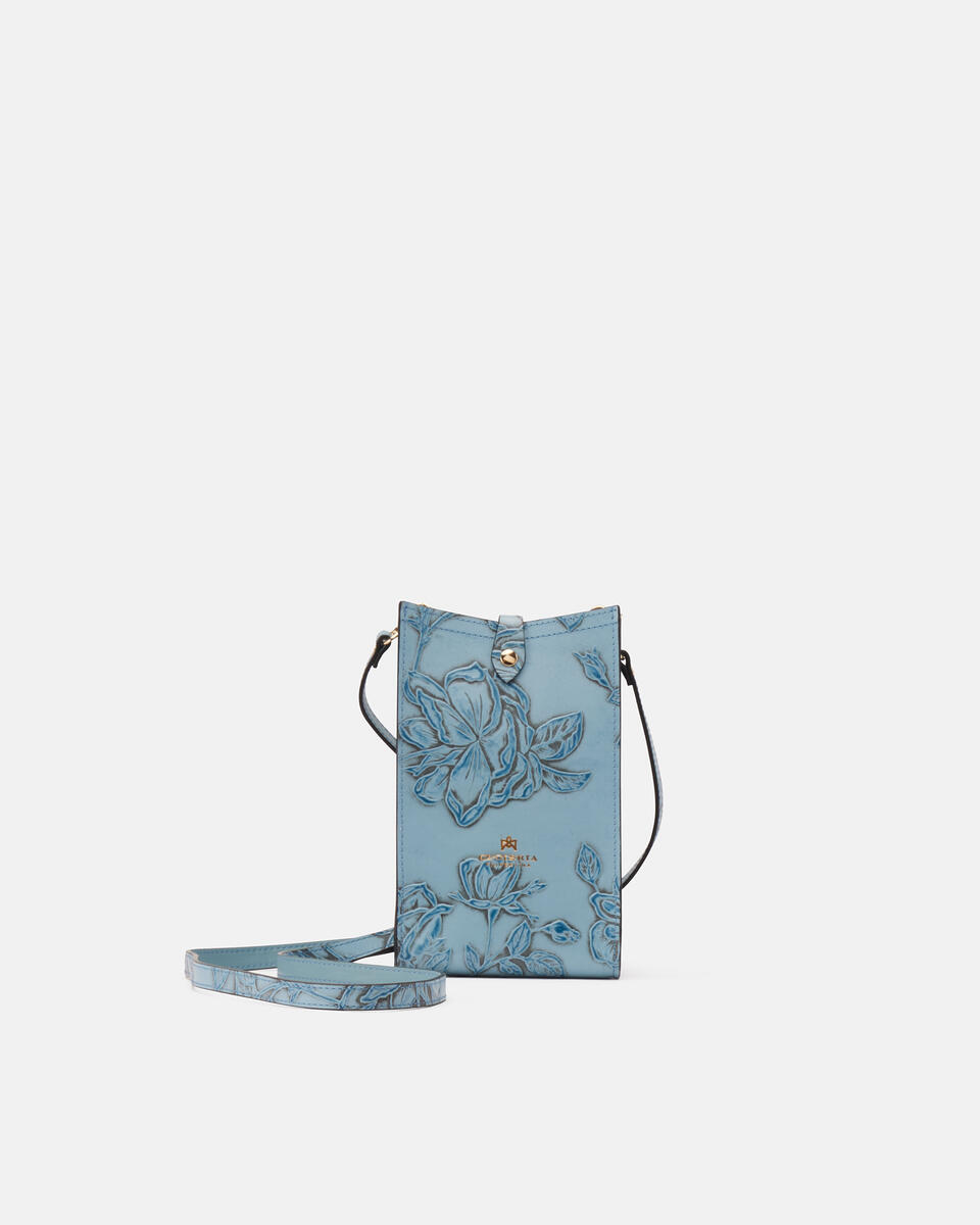 Mimì phone case Celeste  - Porta Cellulare - Accessori Donna - Accessori - Cuoieria Fiorentina
