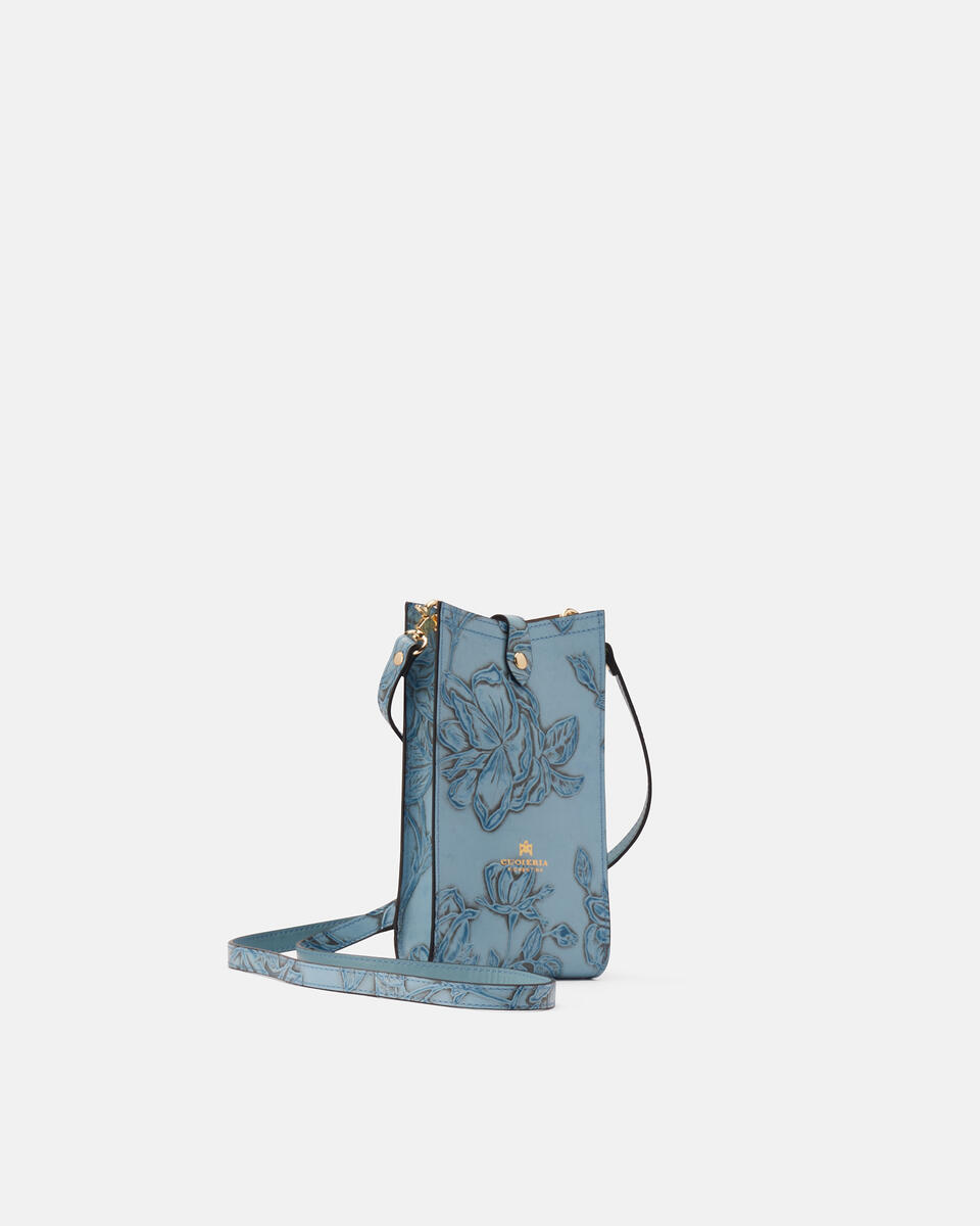 Mimì phone case Celeste  - Porta Cellulare - Accessori Donna - Accessori - Cuoieria Fiorentina