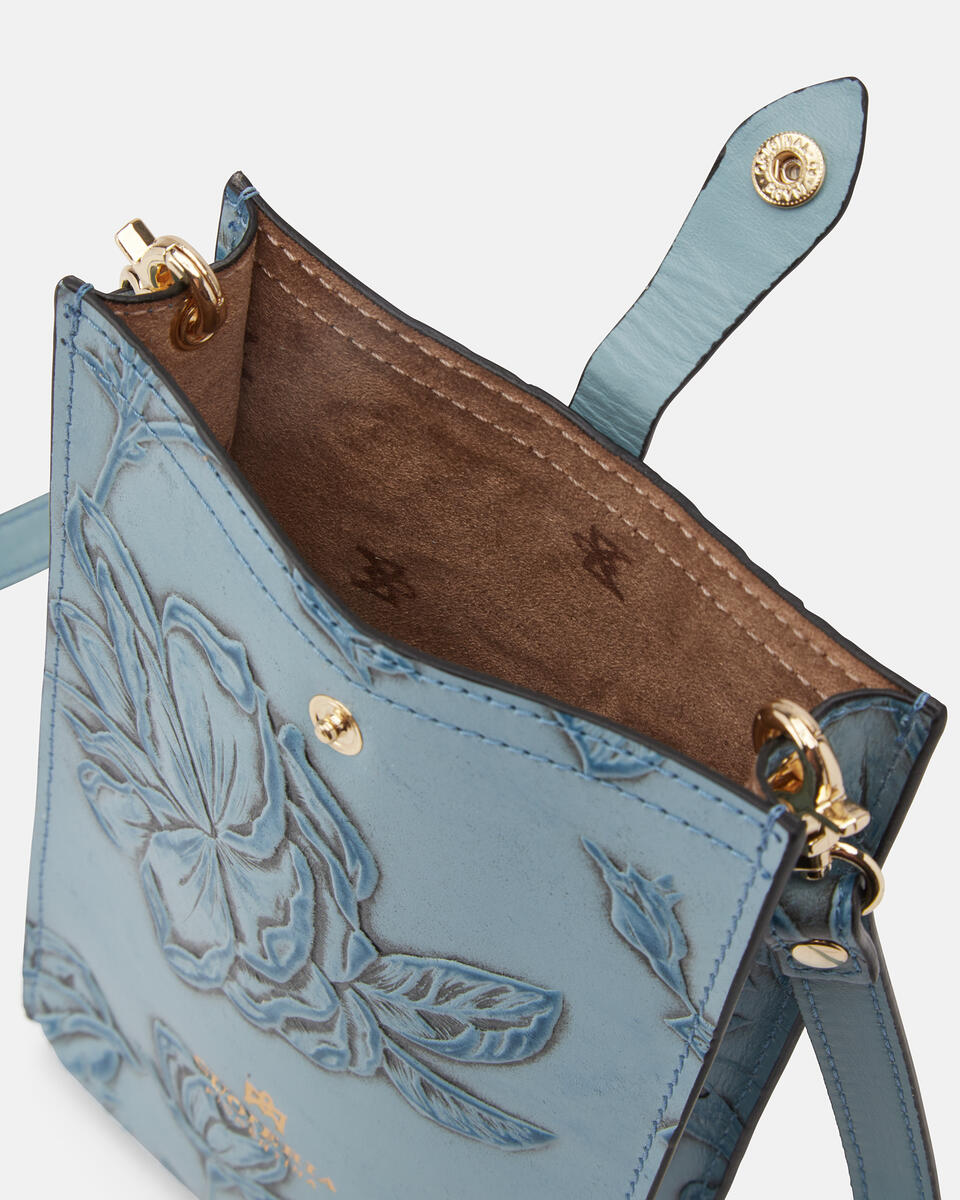 Mimì phone case Celeste  - Porta Cellulare - Accessori Donna - Accessori - Cuoieria Fiorentina