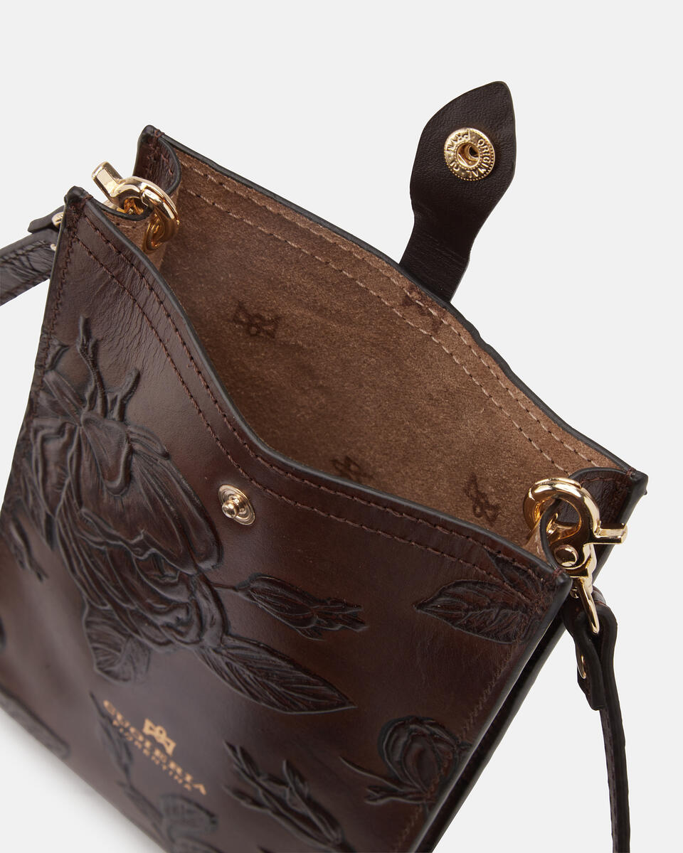 Mimì phone case Mogano  - Porta Cellulare - Accessori Donna - Accessori - Cuoieria Fiorentina
