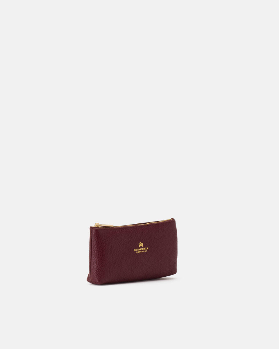 Bustina portamonete grande Velvet Bordeaux  - Necessaire - Accessori Donna - Accessori - Cuoieria Fiorentina