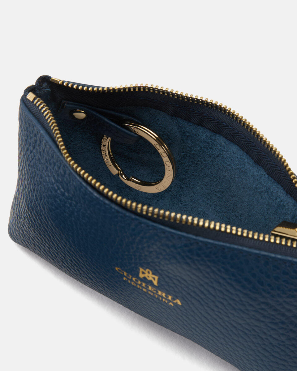 Bustina portamonete grande Velvet Oceano  - Necessaire - Accessori Donna - Accessori - Cuoieria Fiorentina
