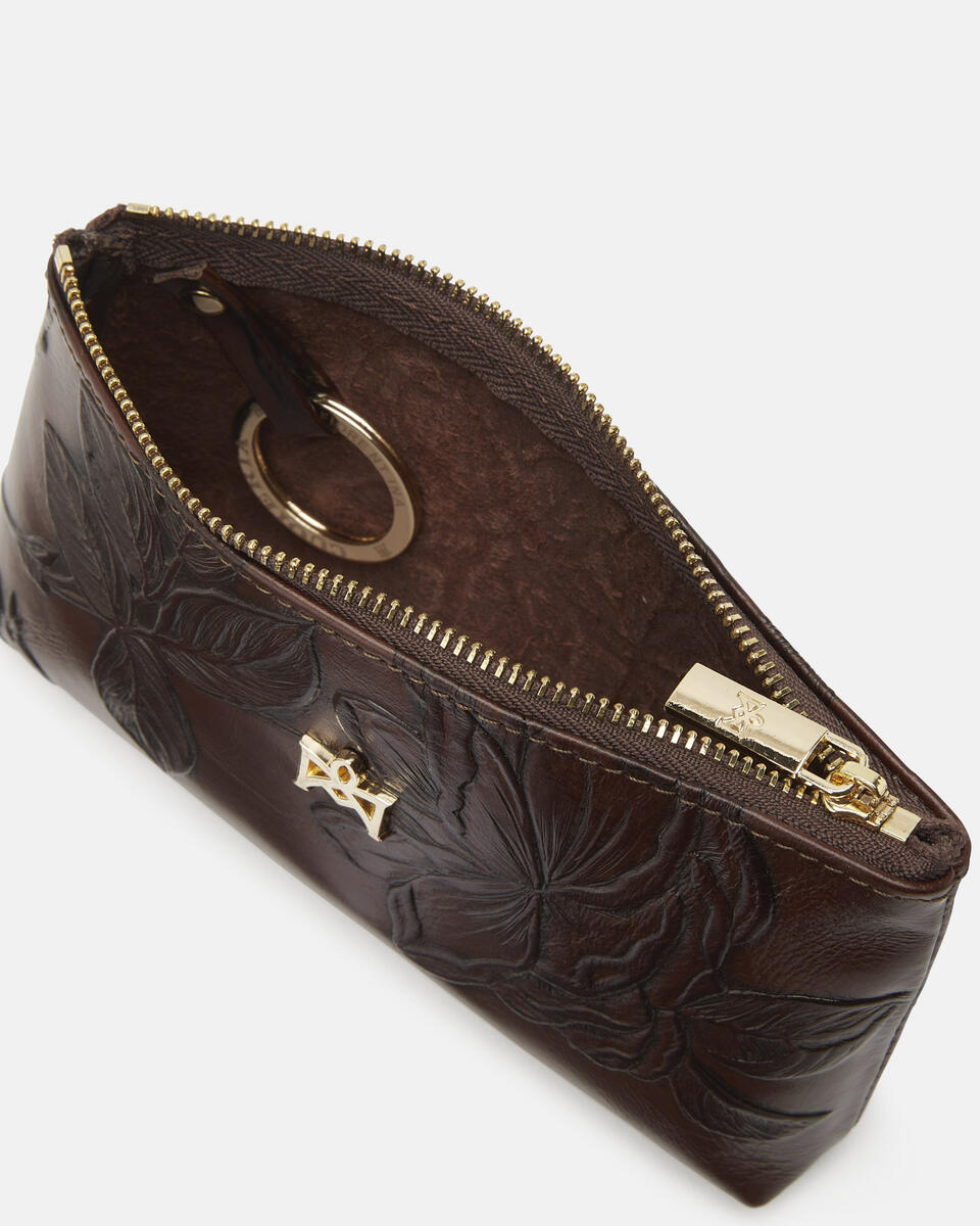 Key pouch Mahogany  - Key Holders - Women's Accessories - Accessories - Cuoieria Fiorentina