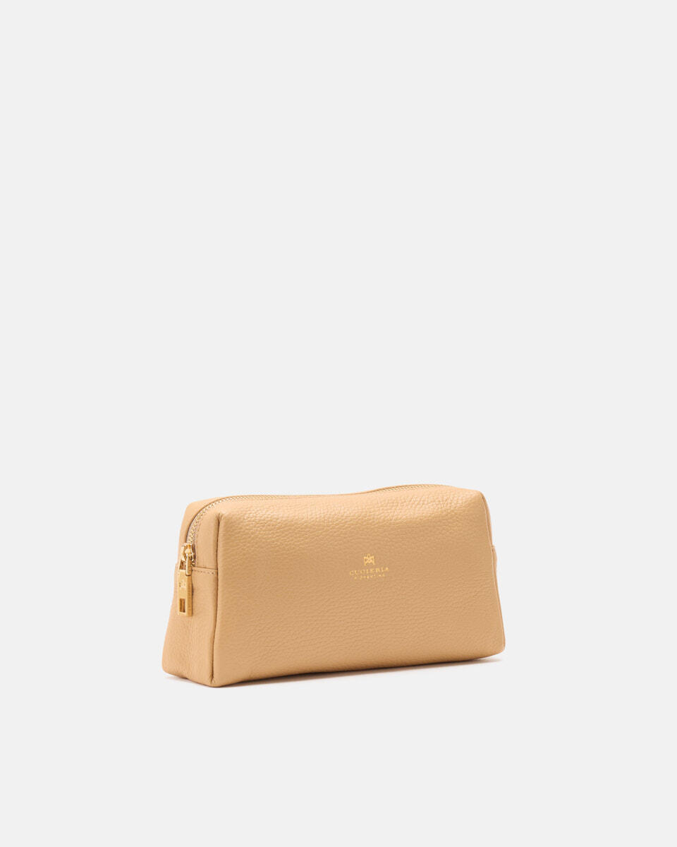 Large make up case Champagne  - Accessories - Special Price - Cuoieria Fiorentina