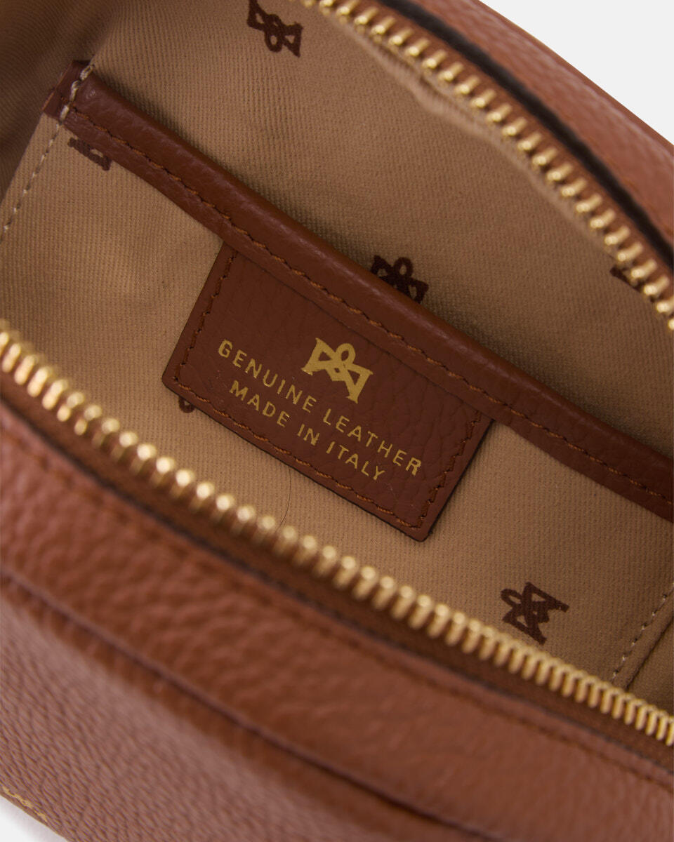 Lua Portatrucchi Caramel  - Necessaire - Women's Accessories - Accessories - Cuoieria Fiorentina
