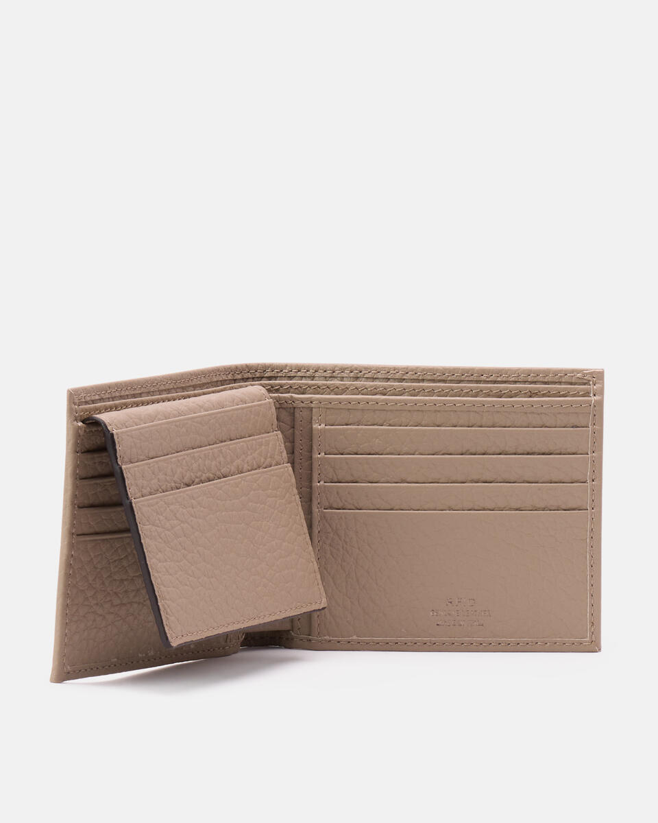 WALLET WITH DOCUMENT COMPARTMENT Taupe  - Women's Wallets - Men's Wallets - Wallets - Cuoieria Fiorentina