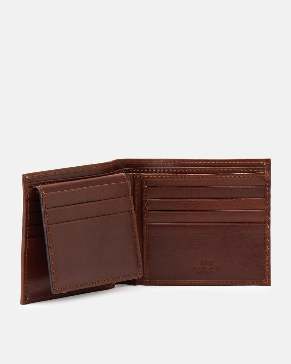 WALLET WITH DOCUMENT COMPARTMENT Brown  - Women's Wallets - Men's Wallets - Wallets - Cuoieria Fiorentina