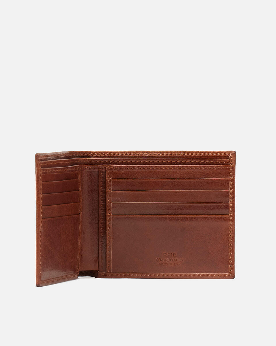 W&C Portafoglio Basic Marrone  - Portafogli Donna - Portafogli Uomo - Portafogli - Cuoieria Fiorentina