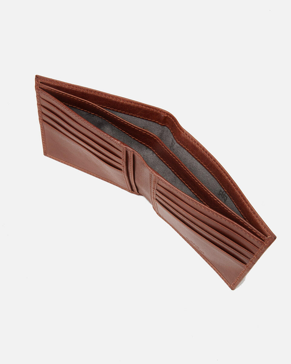 W&C Portafoglio Basic Marrone  - Portafogli Donna - Portafogli Uomo - Portafogli - Cuoieria Fiorentina