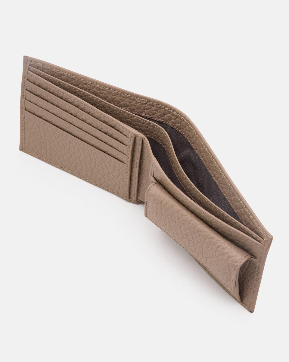 WALLET WITH COIN PURSE Taupe  - Women's Wallets - Men's Wallets - Wallets - Cuoieria Fiorentina